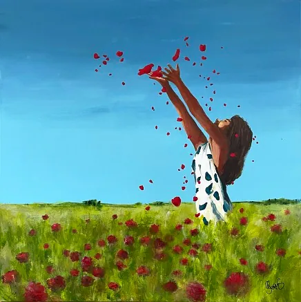 "Wild hearts can't be broken" maleri af Jesper Sørensen