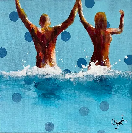 "Sea of joy" maleri af Jesper Sørensen