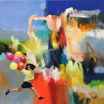 "I'm alive" maleri af Jesper Sørensen