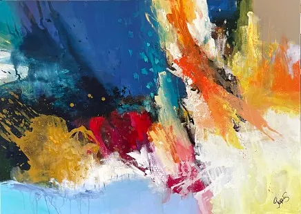 "Across the universe" maleri af Jesper Sørensen