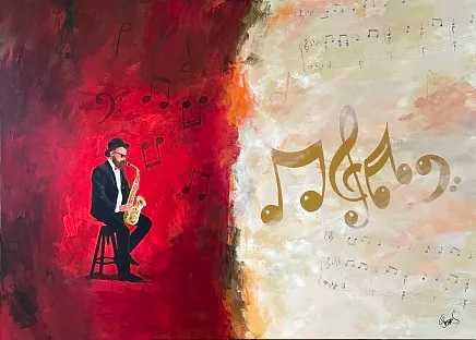 "Soul fire" maleri af Jesper Sørensen