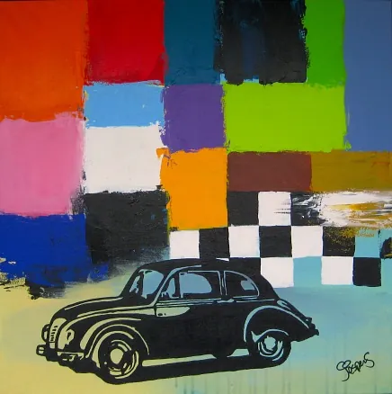 "Auto" maleri af Jesper Sørensen