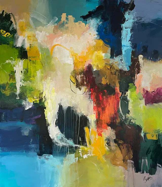 "Somewhere in the sky" maleri af Jesper Sørensen