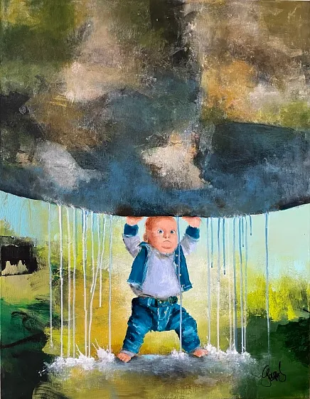 "Help" maleri af Jesper Sørensen