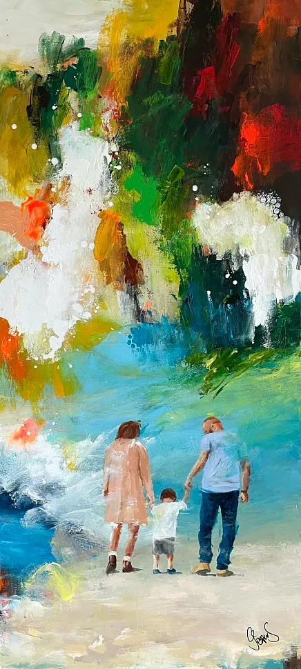 "Small steps" maleri af Jesper Sørensen