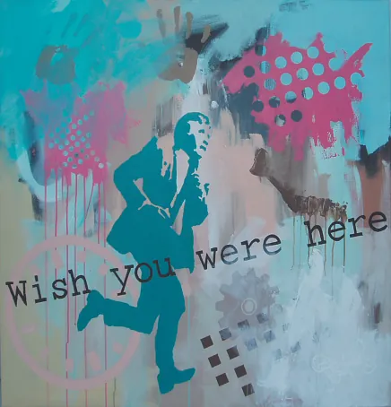 "Wish you were here" maleri af Jesper Sørensen