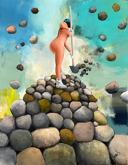 "A day in the life 1" maleri af Jesper Sørensen