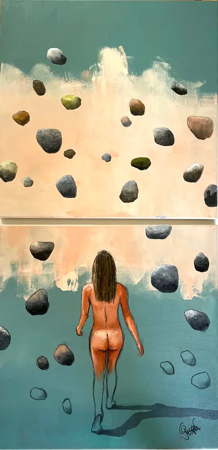 "Keep on going" maleri af Jesper Sørensen