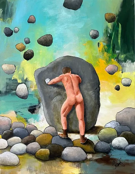 "A day in the life 2" maleri af Jesper Sørensen