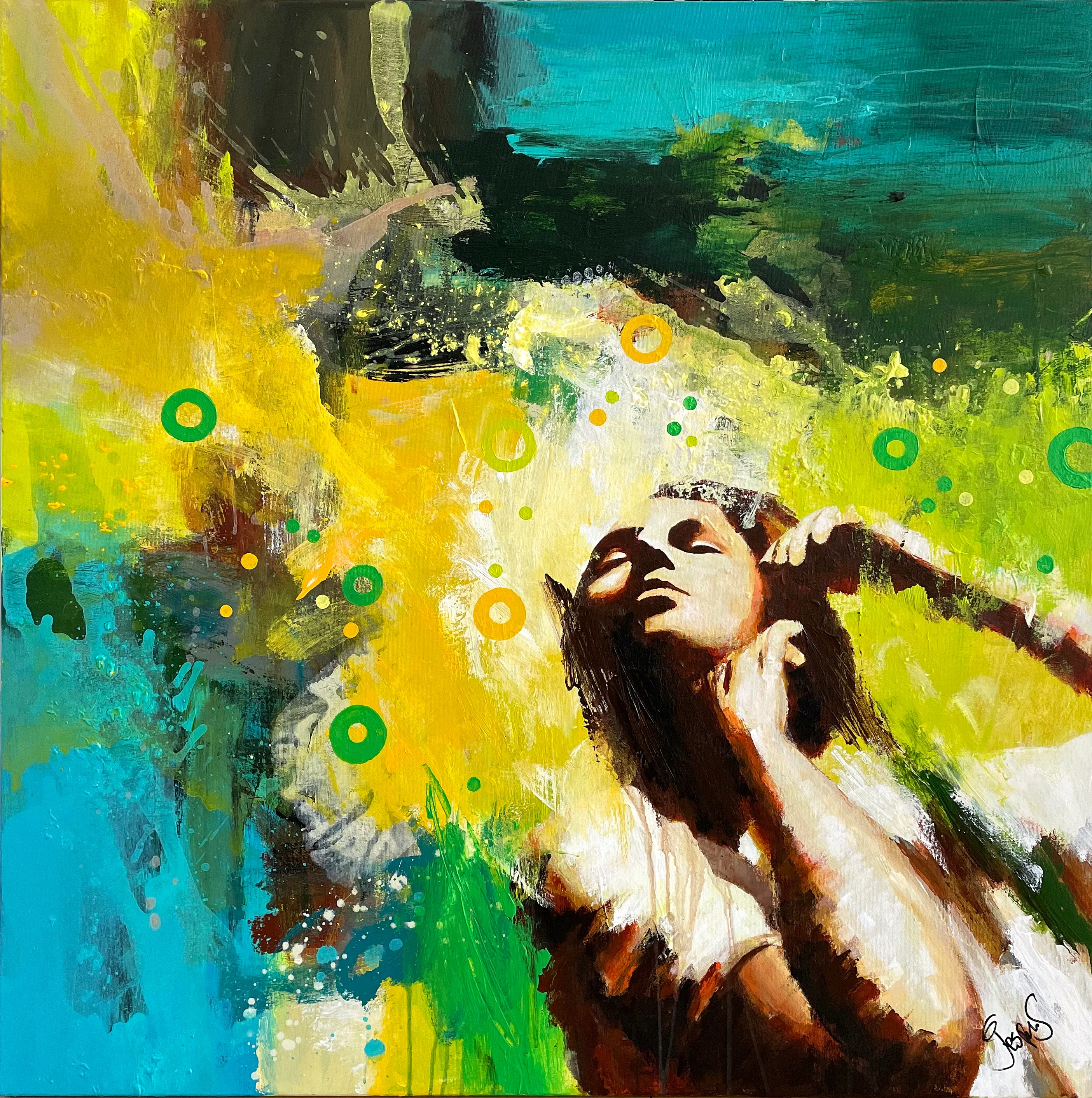 "Time to wake up" maleri af Jesper Sørensen