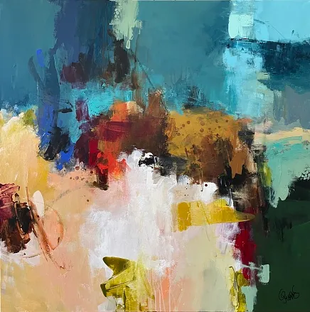 "Looking for a sign" maleri af Jesper Sørensen