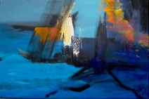 "Blue water" maleri af Jesper Sørensen