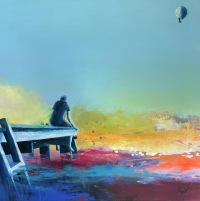 "Gone with the wind" maleri af Jesper Sørensen