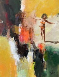 "Hello sunshine" maleri af Jesper Sørensen