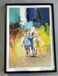 "Miss my old friend" maleri af Jesper Sørensen