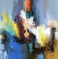 "One step away" maleri af Jesper Sørensen