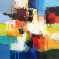 "Waking up" maleri af Jesper Sørensen