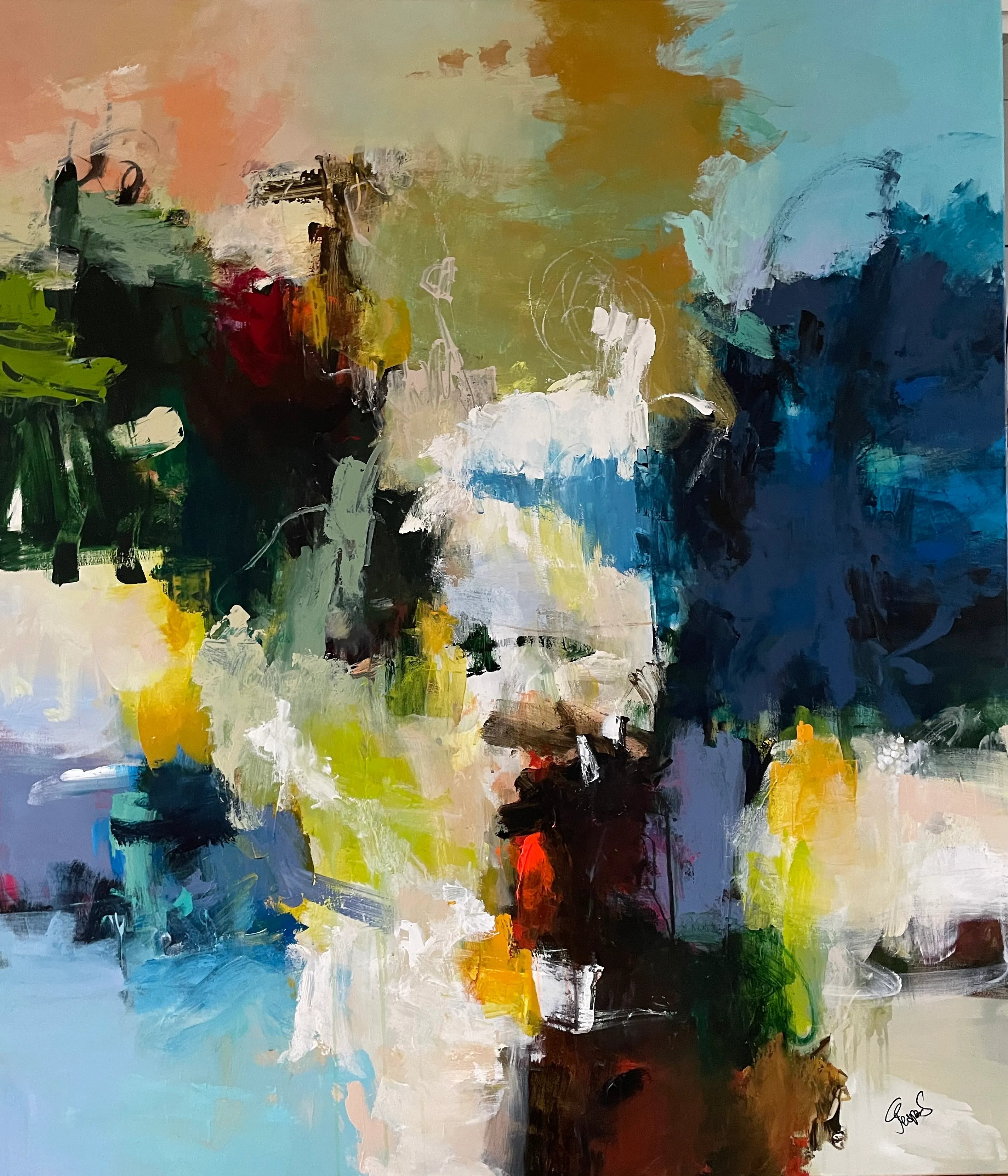 "Keep on going" maleri af Jesper Sørensen