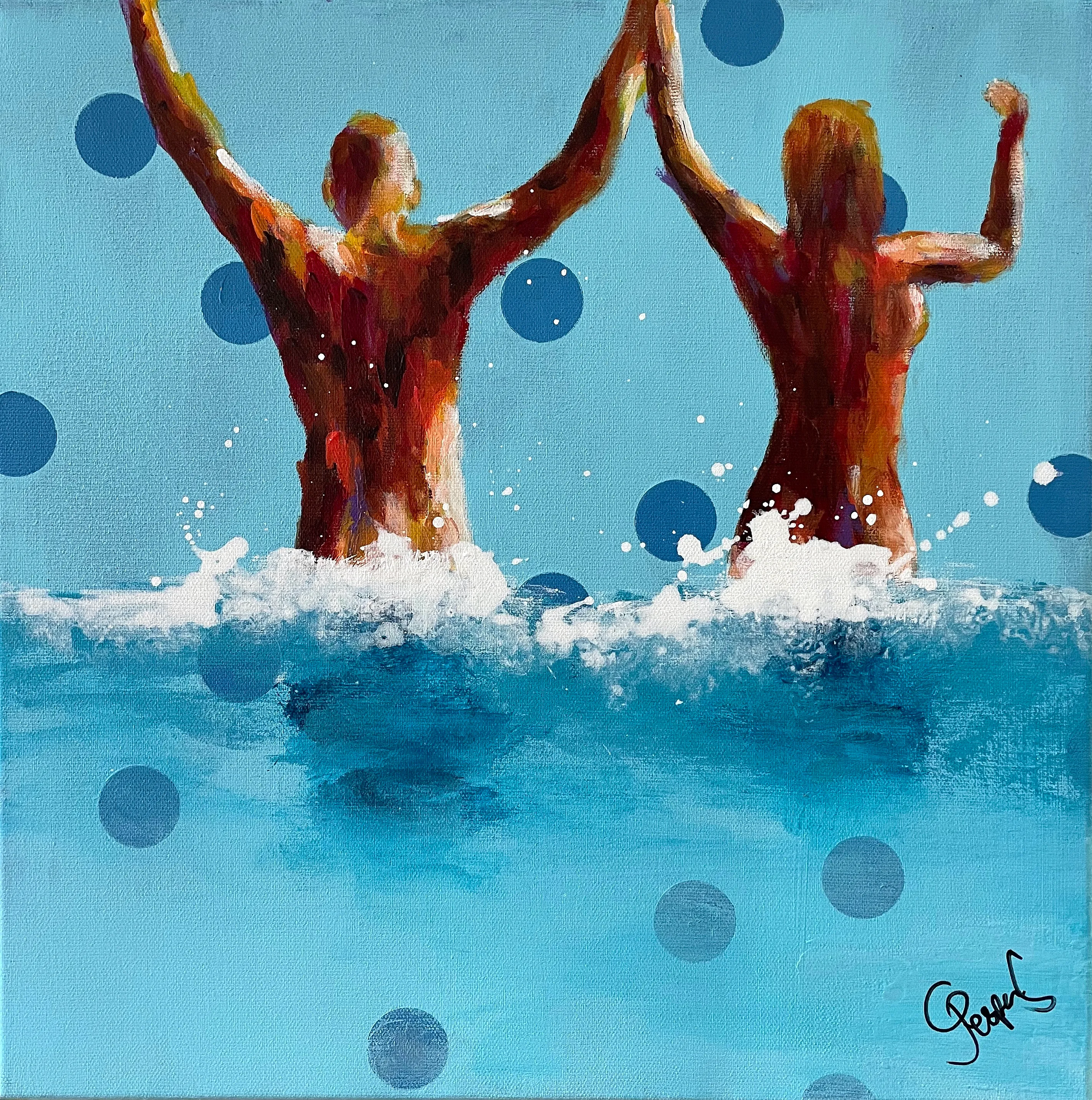 "Lean on me" maleri af Jesper Sørensen