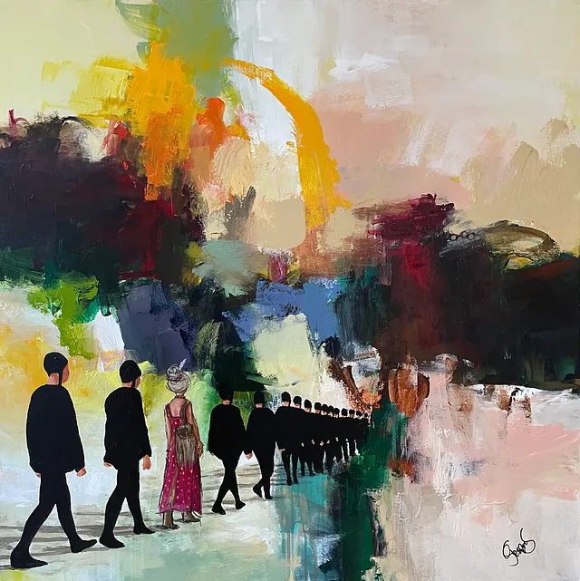 "Somewhere in the sky" maleri af Jesper Sørensen