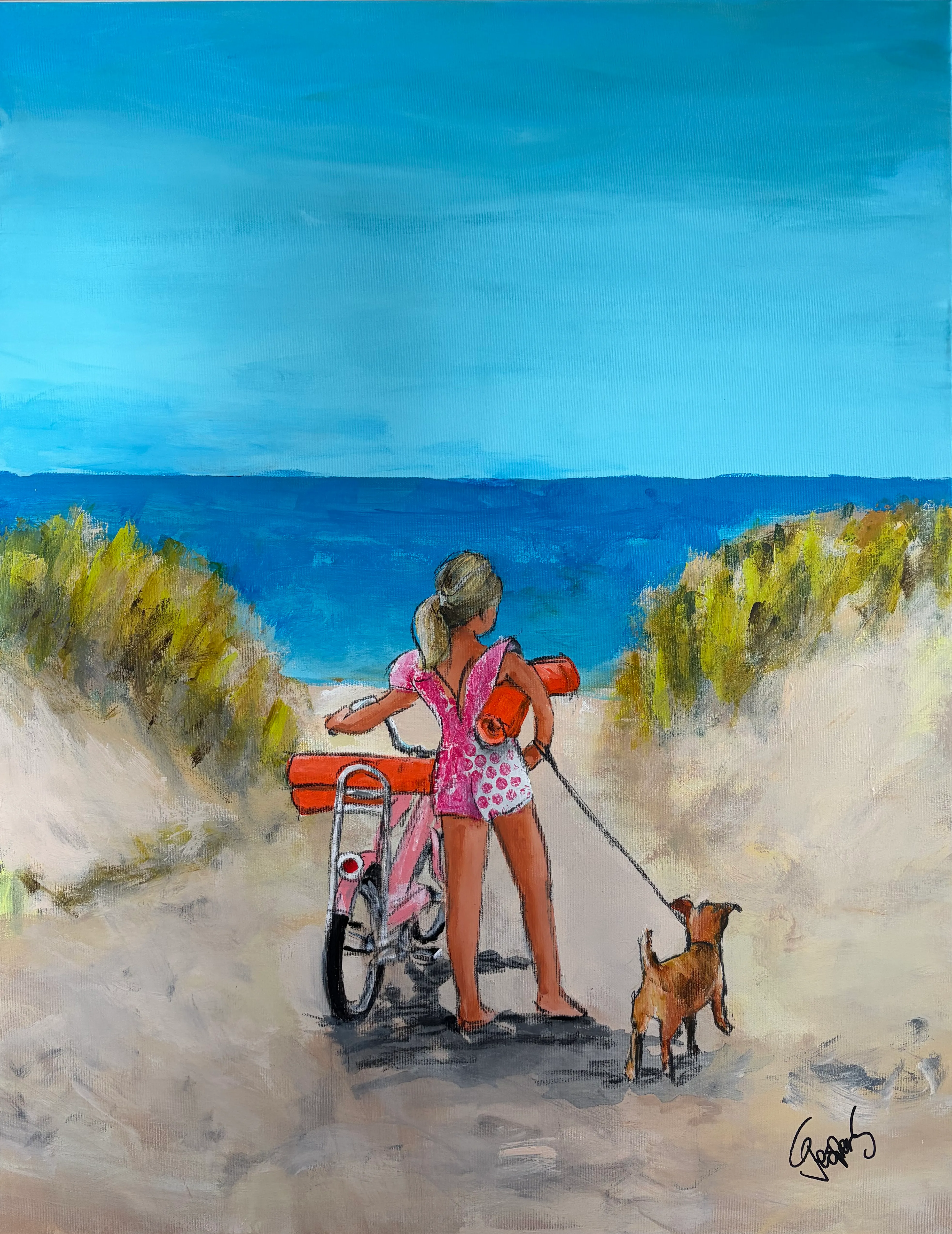 "Somewhere in the sky" maleri af Jesper Sørensen