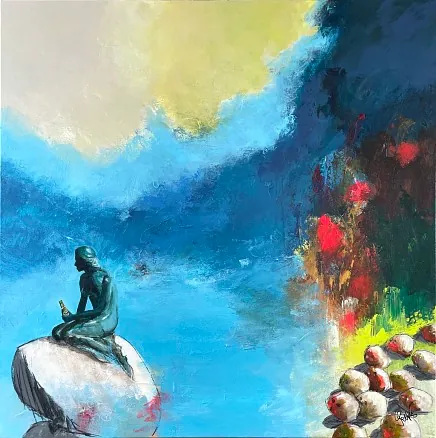 "Time for a break" maleri af Jesper Sørensen