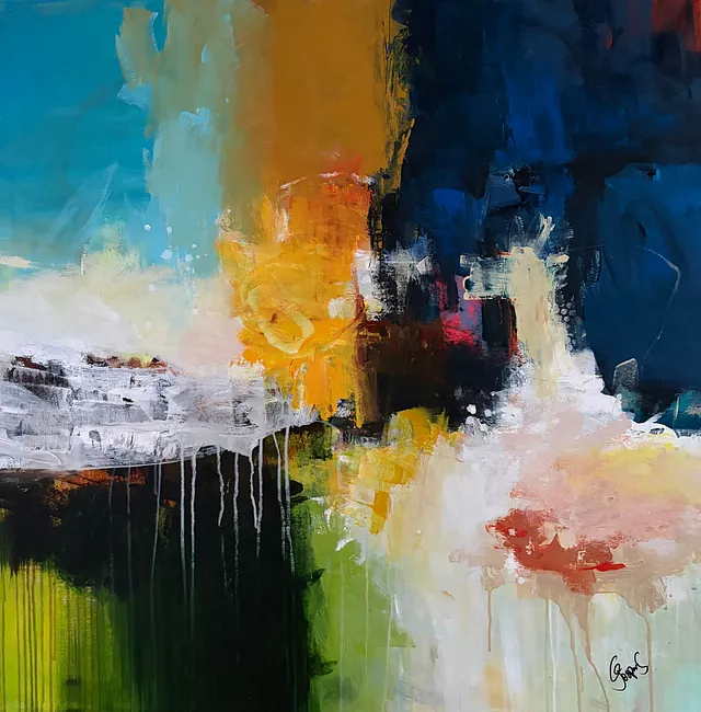 "Somewhere in the sky" maleri af Jesper Sørensen