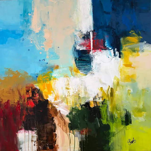 "In the same boat" maleri af Jesper Sørensen