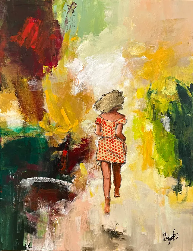 "Lean on me" maleri af Jesper Sørensen