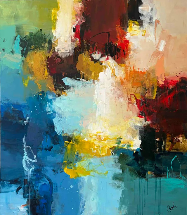 "Somewhere in the sky" maleri af Jesper Sørensen