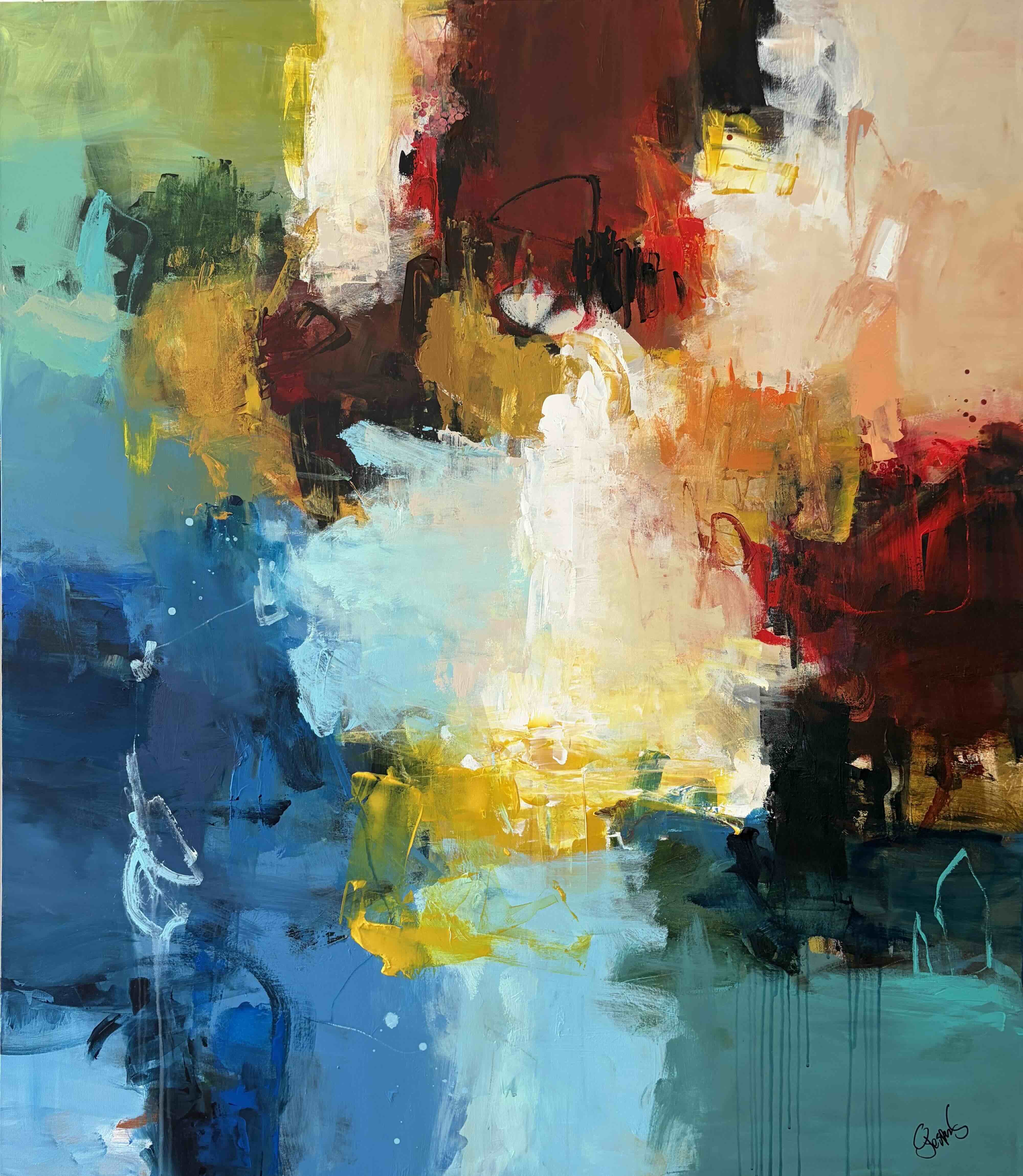 "Somewhere in the sky" maleri af Jesper Sørensen