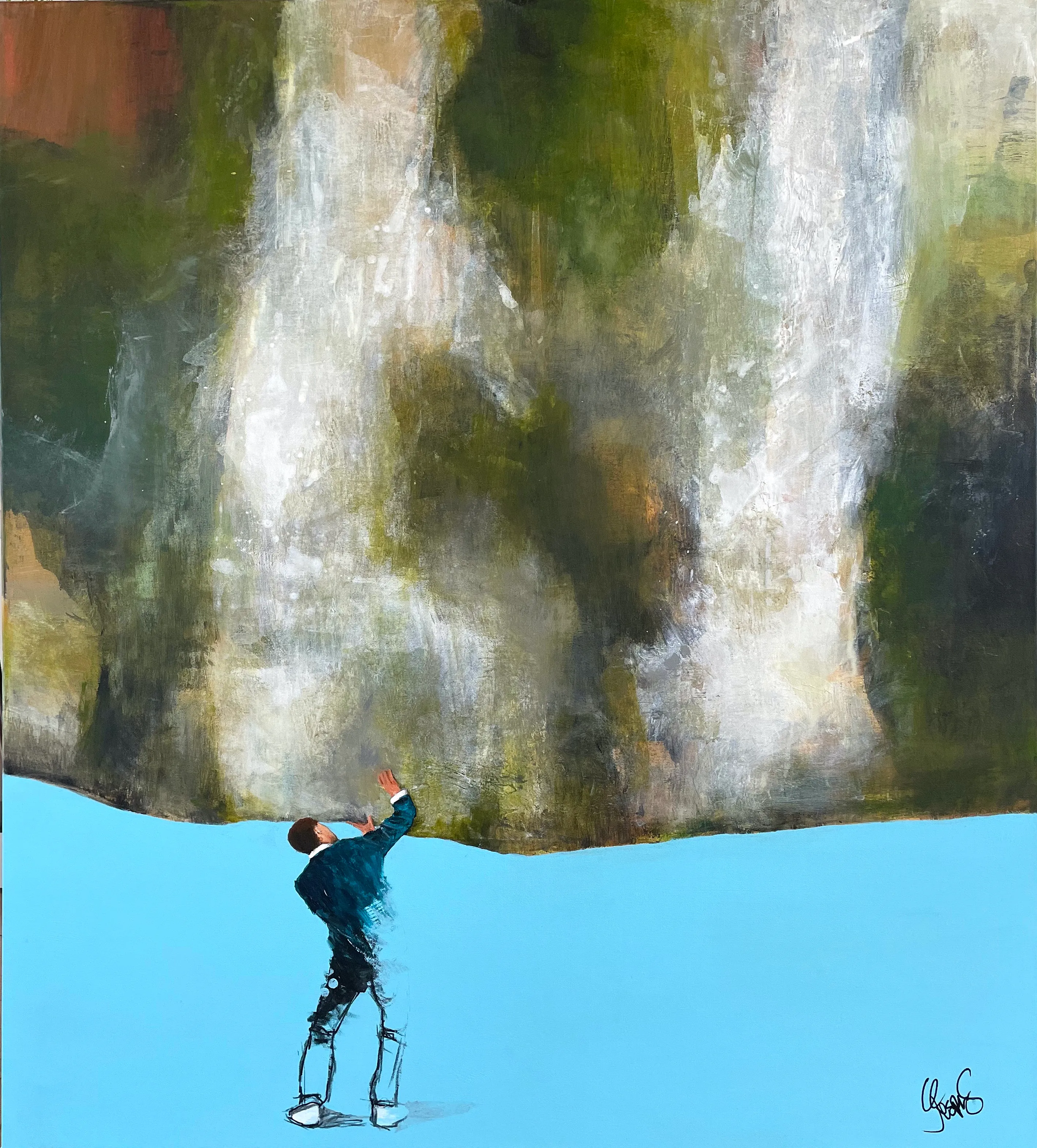 "Blue dream" maleri af Jesper Sørensen