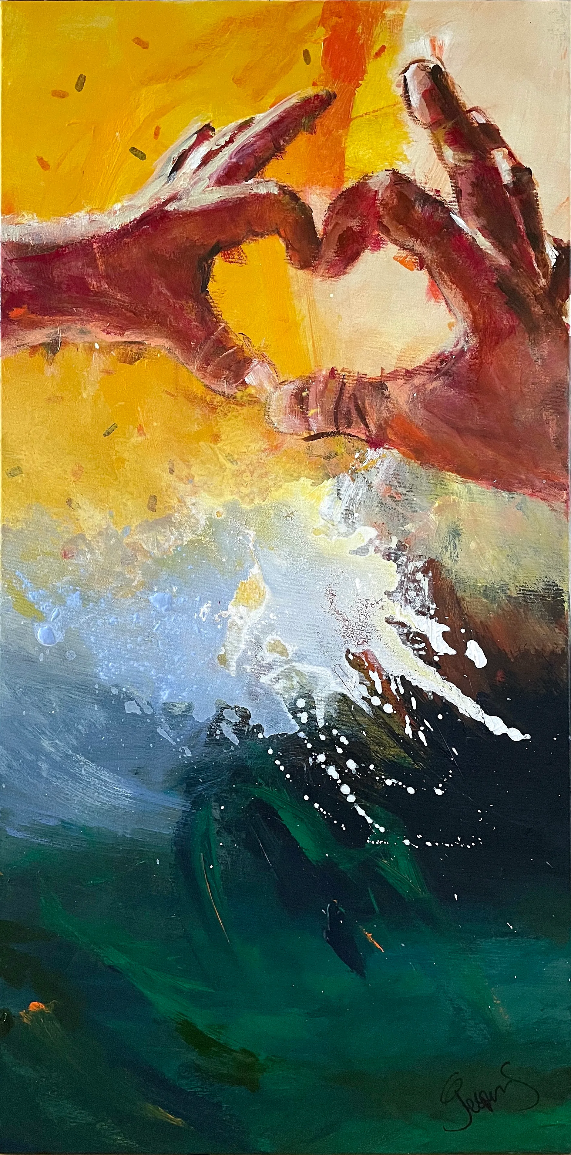 "Blue dream" maleri af Jesper Sørensen