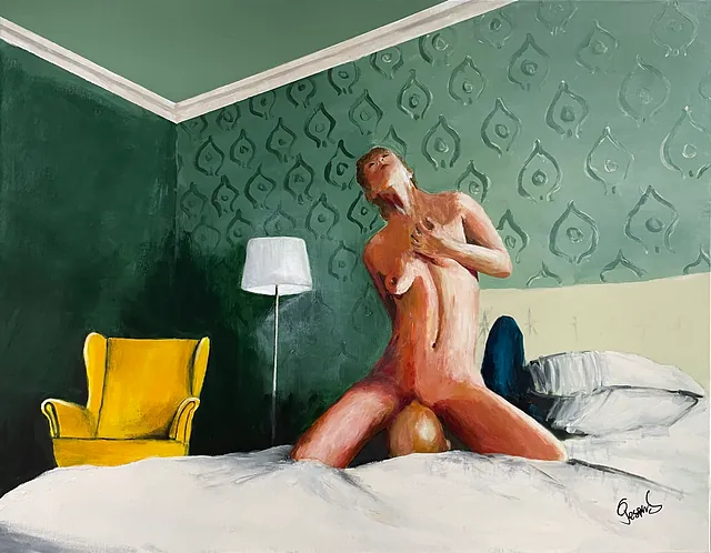 "Lean on me" maleri af Jesper Sørensen