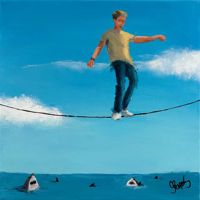 "Keep on going" maleri af Jesper Sørensen