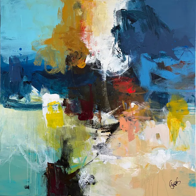 "In the same boat" maleri af Jesper Sørensen