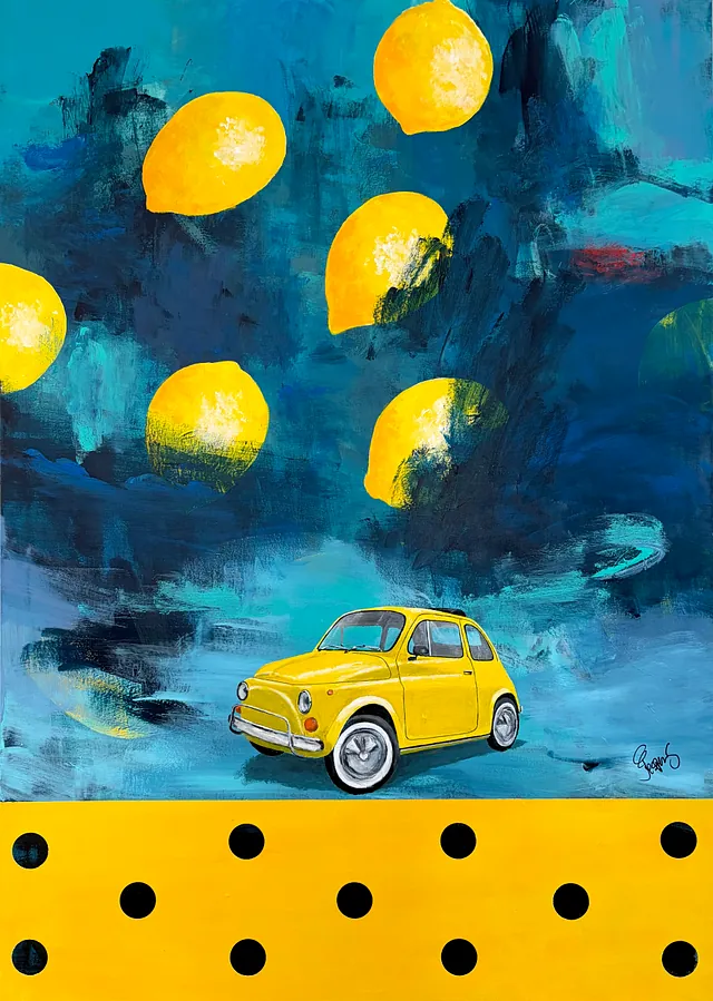 "In the same boat" maleri af Jesper Sørensen