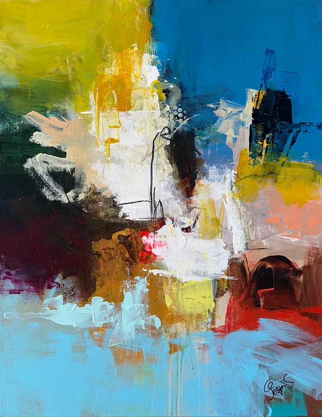 "Lean on me" maleri af Jesper Sørensen